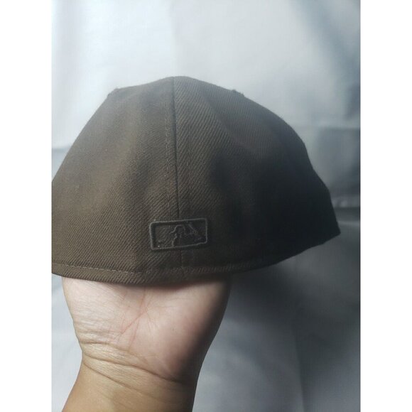 Detroit Brown Hat Cap New Era Size 7 1/2 Fitted 59Fifty MLB Baseball - Picture 11 of 16
